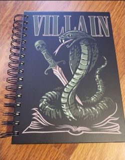 New Villain Serpent Caffeine & Curses 8.25" x 6" Hardcover Journal