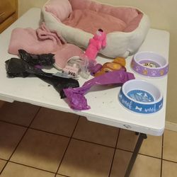 Small Dog Bed And Toys