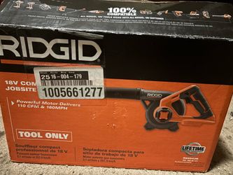 RIDGID 18V Lithium-lon Cordless Compact Jobsite Blower (tool Only)