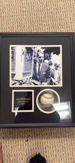 Signed Joe Dimaggio ball with authenticity
