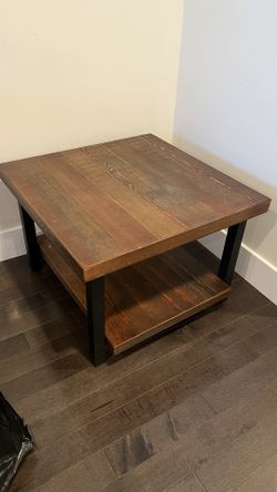 Wood/metal Side End Table Coffee Table