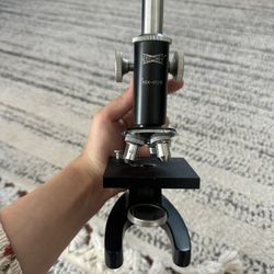 Vintage Microscope with case and lenses