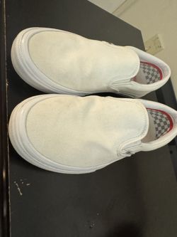 Vans White Canvas Shoes Size 11.5