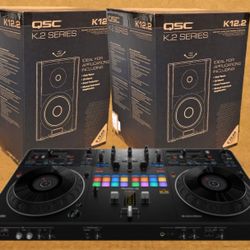 Pioneer DDJ-REV5 Rekordbox & Serato DJ Controller 2-Ch Mixer Stems Ready QSC K12.2 Powered Speaker System 4000 Watts Package 🚨 No Credit Needed 🚨 