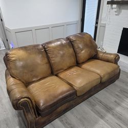 Brown Leather Couch