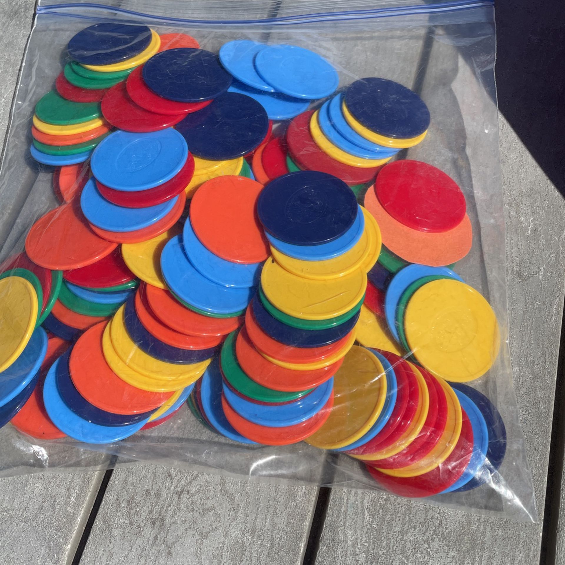 Colorful plastic learning circles