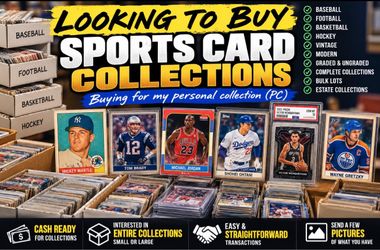 Title: 💰 CASH PAID FOR SPORTS CARD COLLECTIONS – BUYING BULK LOTS!