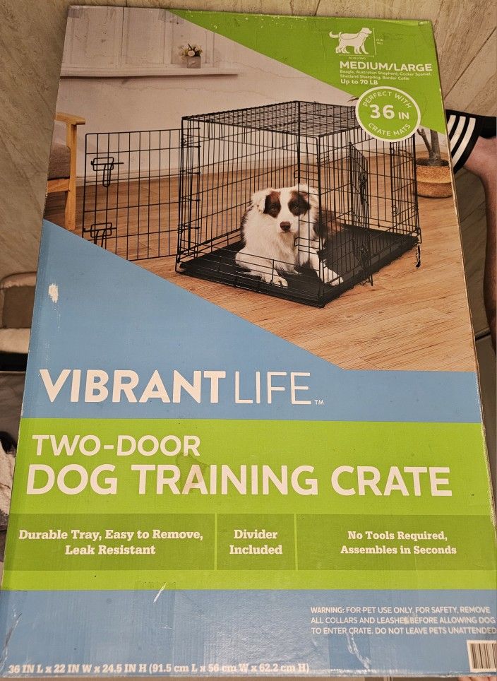 Large (UP TO 70 LBS) 2 Door Training Crate $40