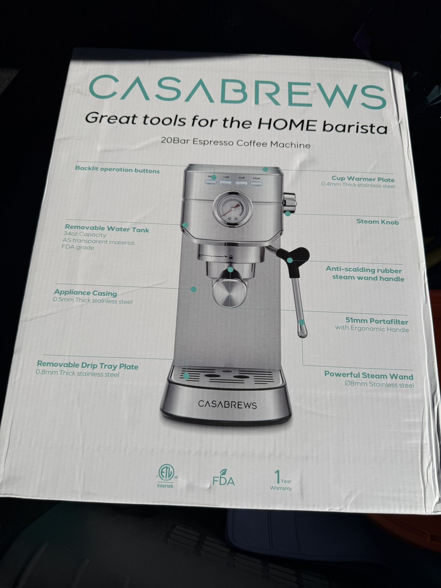 Casabrews 20 Bar Espresso Machine