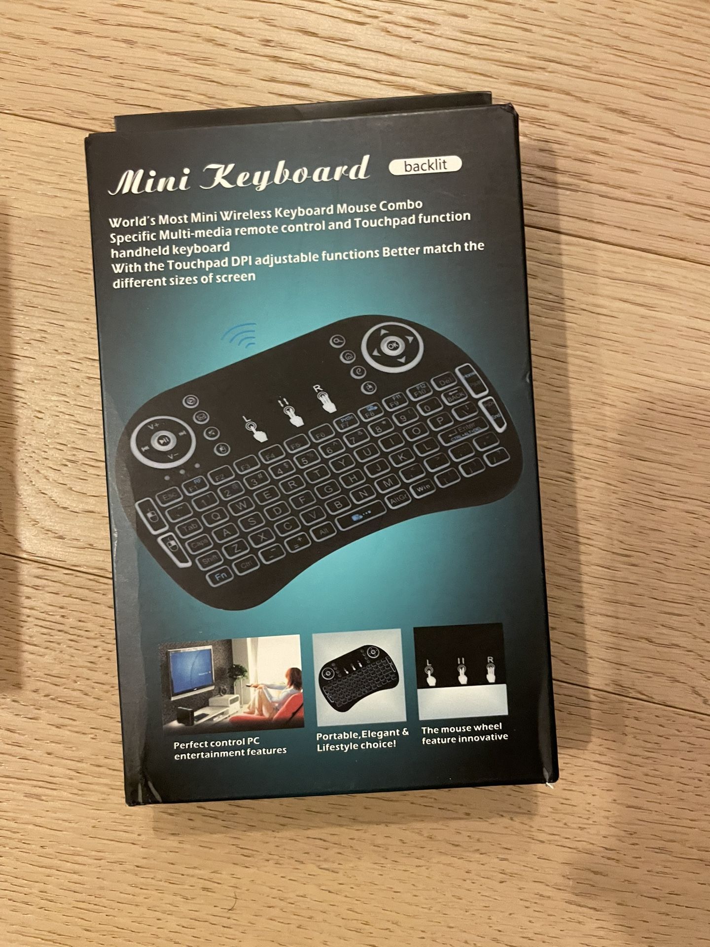  Mini Wireless Backlit Keyboard & Touchpad Mouse Combo
