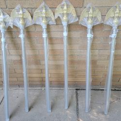 Aluminum Flagpoles With Gold Eagle Toppers