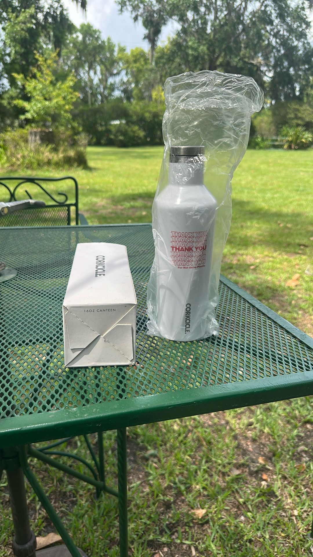 16 Oz Corkcicle Canteen “Thank You For Using plastic”