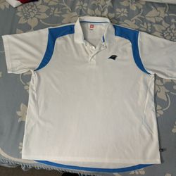 Panthers NFL Polo Baby Blue/White