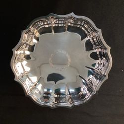 Silverplated Chippendale Candy Pedestal Dish 