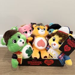 Netflix Care Bears x Stranger Things Fun Size 9" Plush SET of 5 - IN HAND!!