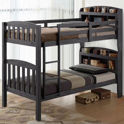 Brand New Grey Twin Size Bunk Bed 