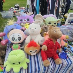 stuffed animals and toys. 