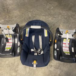 Chicco Baby Car Seat With 2 Bases. 
