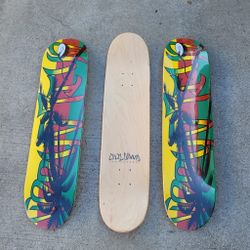 SKATEBOARDS DESK CHILDHOOD PALM TREE SIZE 7.5 AND 7.75 