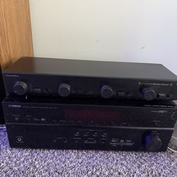 Yamaha RX-V677 7.2 Channel AV Receiver And Niles 4-Channel / 4-Pair Speaker Selector