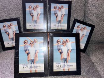 Set of 6 5x7 Black Picture Frames