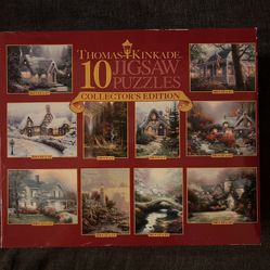 Thomas Kinkade 10 Jigsaw Puzzles Collector's Edition 4-500 piece 18" x 14" / 4-300 Piece 15"'x11" 2-100 р 9х7