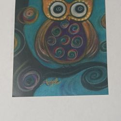 Soft Pastel Owl Painting $80.00