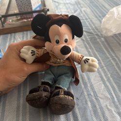Vintage Disney Tagged Hippie Mickey Bean Bag 8”