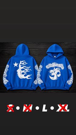 Hellstar Blue Graphic Hoodie