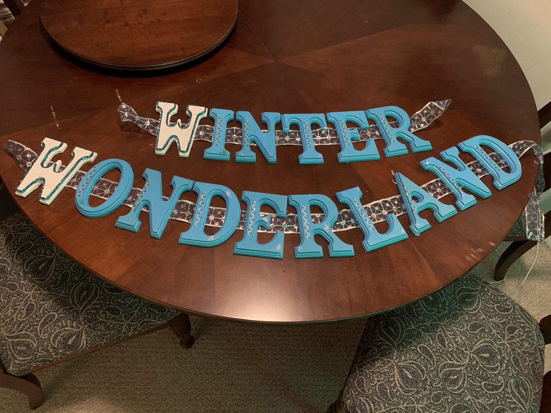 Winter Wonderland Wooden Letters