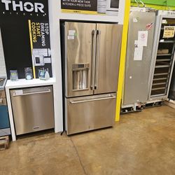 Counter Depth Refrigerator Ge Cafe 36 Inch Wide Stainless Steel