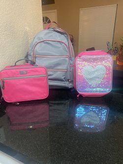 Backpack and 2 New Lunch Boxes