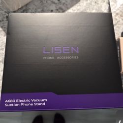 NEW/ Lisen A680 Black Electric Vacuum Suction Phone Stand With Charger