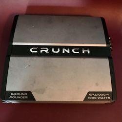 Crunch Ground pounder GPA1000.4 1000 Watt 4 Channel Car Amp A/B Class Car Audio Power Amplifier 