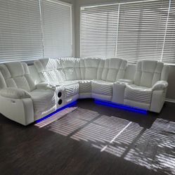 Power Recliner Sectional Sofa 