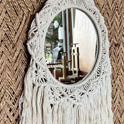 Large Macrame Mirror Wall Hanging