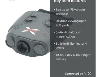 X-Vision Optics XANB22 3x-6x Magnification Night Vision Binoculars