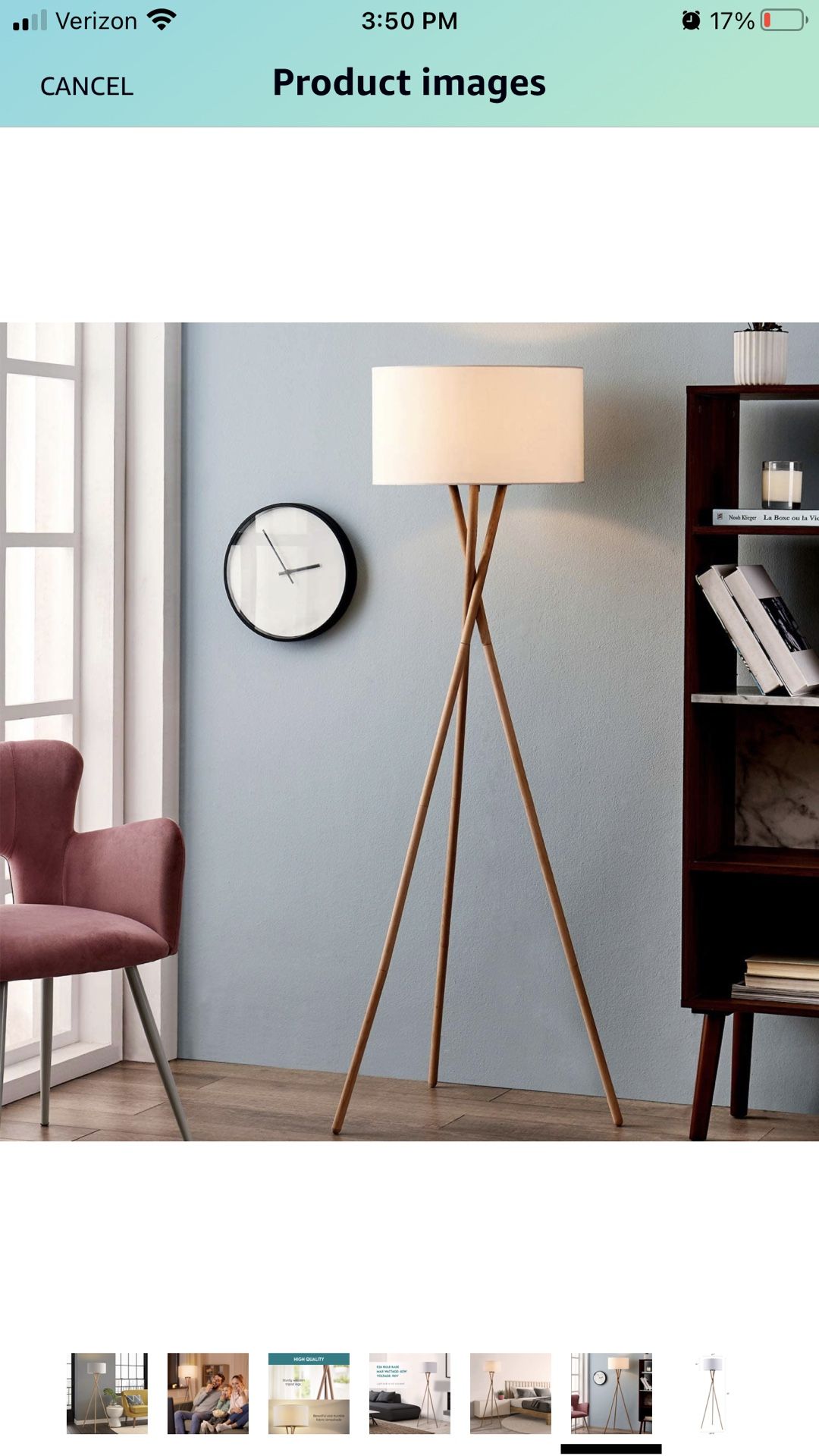 Nix Tripod Floor Lamp (Cream Shade) - Archiology (New!)
