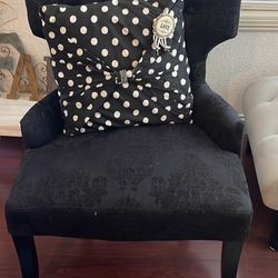 Black Decorative Accent Chair 