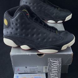 1997 NIKE AIR JORDAN XIII 13 PLAYOFF OG BLACK SZ 9