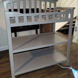 Gray Baby Changing Table