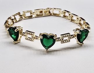 Emerald Gold Plated Bracelet