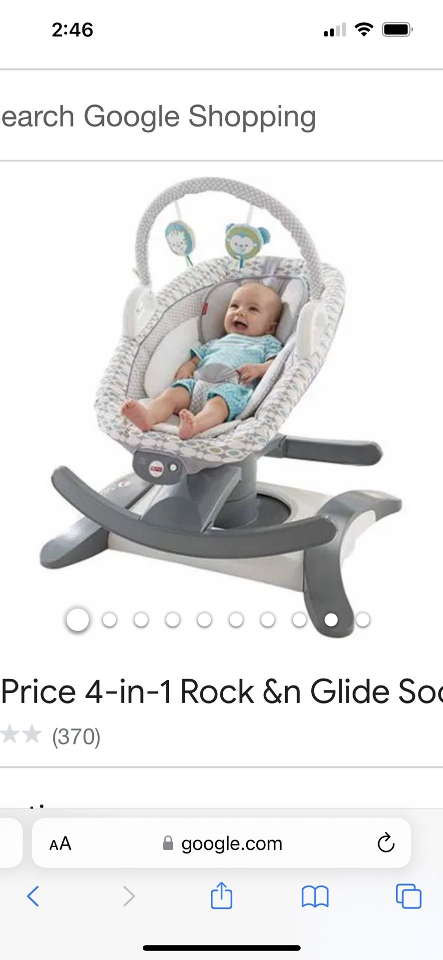 Fisher Price 4 in 1 Rock n Glide Soother Baby gear