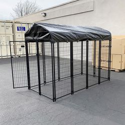 (New in box) $260 Large Heavy Duty Dog CagePet  Crate Kennel with Cover 8x4x6 FT 