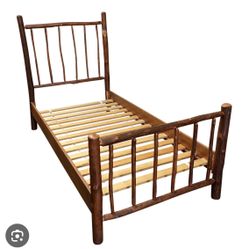 Hickory Twin Bed
