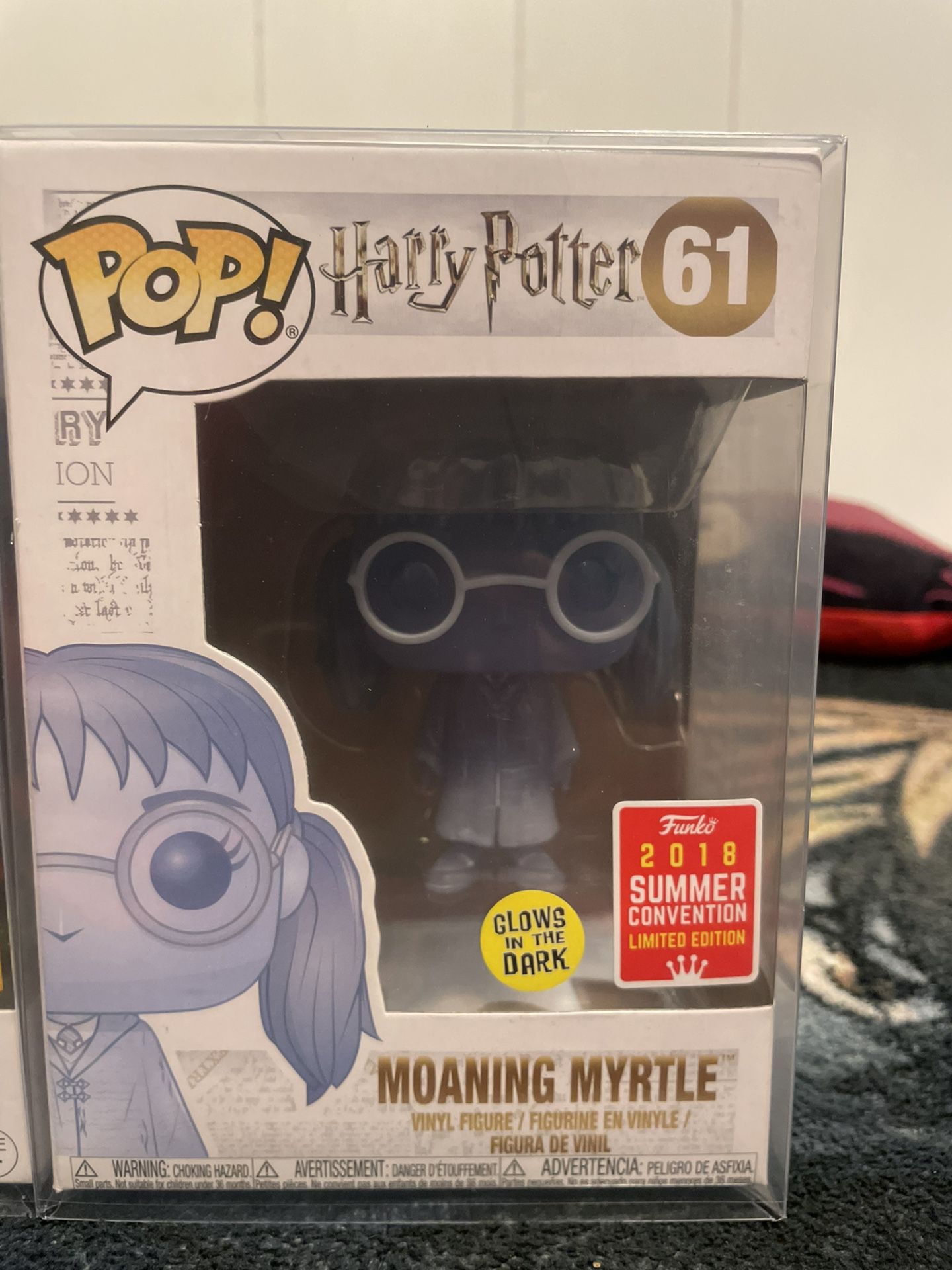 Harry Potter Exclusive Funko Pop Lot 2 Moaning Myrtle #27 #61 Glow 