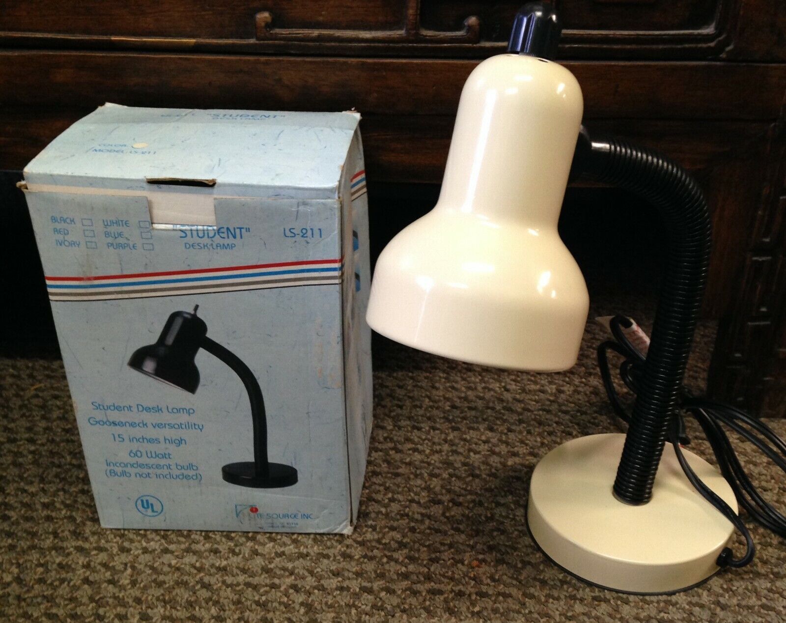 Goosy Student Adjustable Desk 15”H Table Lamp, Baldwin Park 