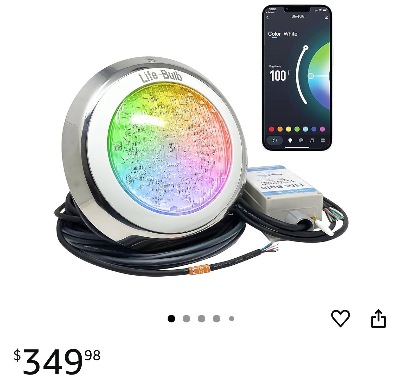 Smart Pool LED Pool Lights for Inground Pool, Wall Mounted