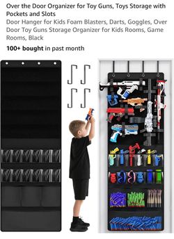 Over the Door Toy Gun Storage Organizer
