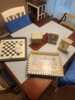 Cute 5 piece box and tray set
